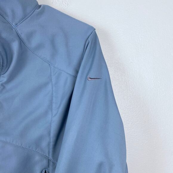 Nike Fleece Jacket Basic Full-Zip Slate Blue Futuristic Gorpcore Techwear‎ Small - Picture 4 of 12